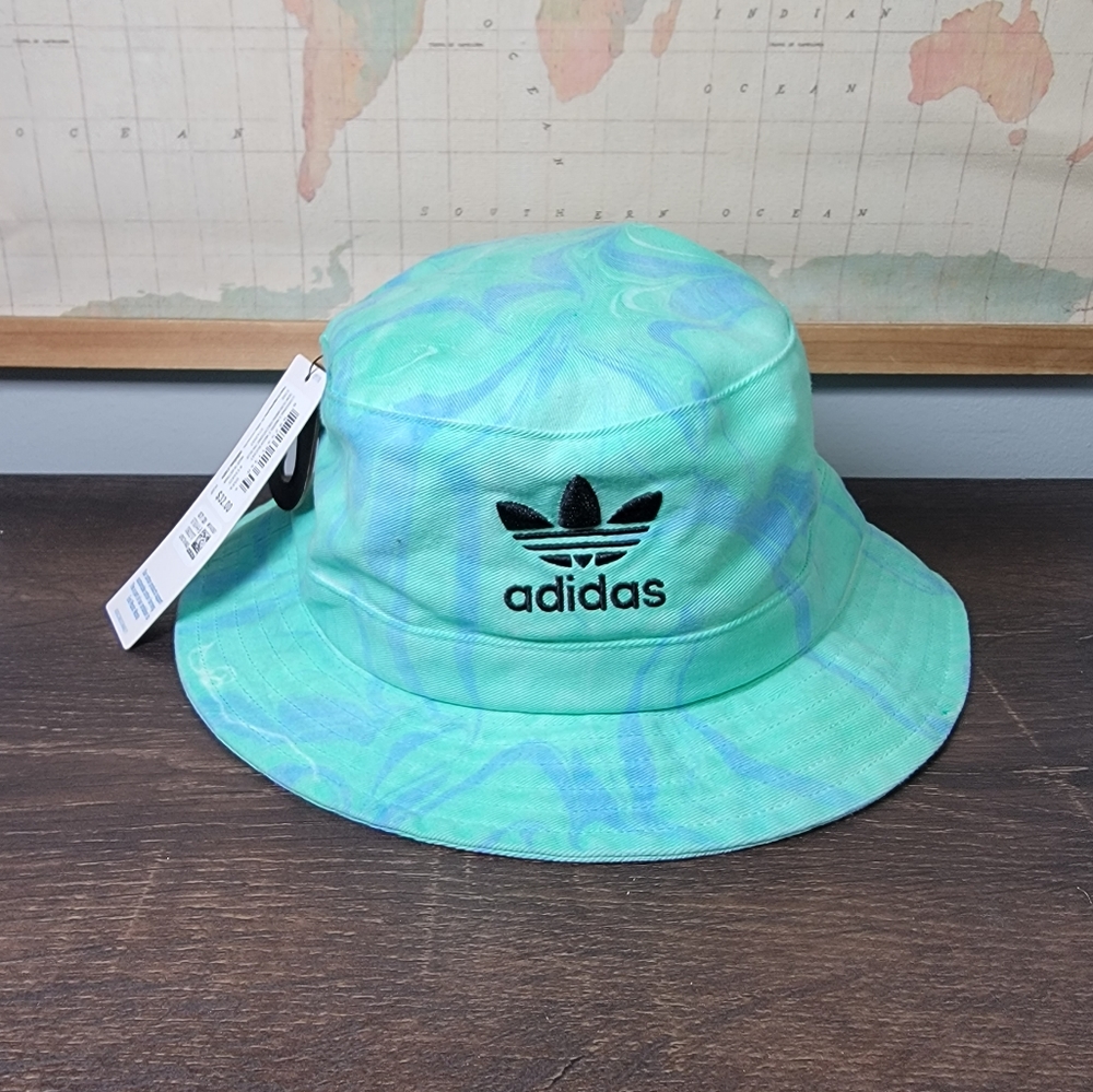 BRAND NEW Adidas Originals Marble Wash Bucket Hat In Green Size: OSFA